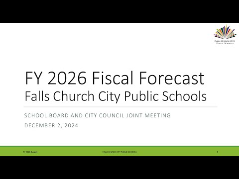 FCCPS FY 2026 Fiscal Forecast- December 2, 2024