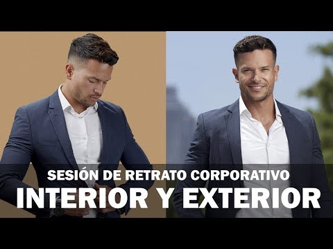 Sesión de retrato corporativo en interior y exterior